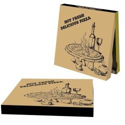 Κουτί πίτσας κορυφαίας ποιότητας μικροβέλε σε σχέδιο κράφτ σειρά FRESH DELICIOUS 40x40x4.2cm Κουτί πίτσας κορυφαίας ποιότητας μικροβέλε σε σχέδιο κράφτ σειρά FRESH DELICIOUS 40x40x4.2cm
