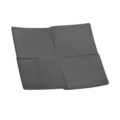 Μεγάλη ιδιόμορφη πιατέλα μελαμίνηs μαύρη τετράγωνη 28cm σειρά ΜΑΤTE SERVEWELL