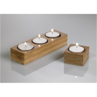 Βάση τοποθέτησης ρεσώ 3 θέσεων από Bamboo χρώμα φυσικό 16x5x3cm Leone