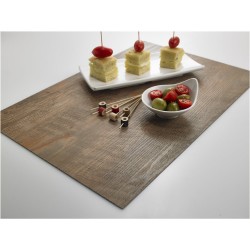 Ορθογώνιο σουπλά με ξύλινη οψη και υφή χρώμα Φυσικό 45x30cm Ιταλικής κατασκευής Leone
