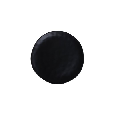 Μαύρο ανάγλυφο ρηχό πιάτο Φ20cm Stoneware σειρά AFRICA Ιταλικής κατασκευής TABLE TALES