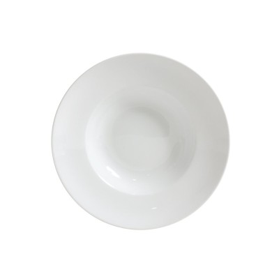 Πιάτο ζυμαρικών από πορσελάνη σε λευκό χρώμα 27cm σειρά VECTOR της LUKANDA