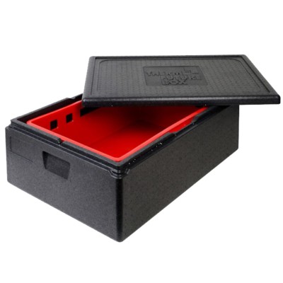Ισοθερμικό κιβώτιο EPP για δίσκους 60x40 68.5x48.5x26cm 53LT σε μαύρο χρώμα της THERMOBOX