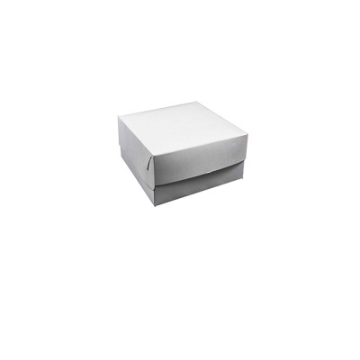 Κουτί ζαχαροπλαστικής με επίστρωση αλουμινίου χρώματος λευκό Νο4 διαστάσεων 16.5x14x8hcm
