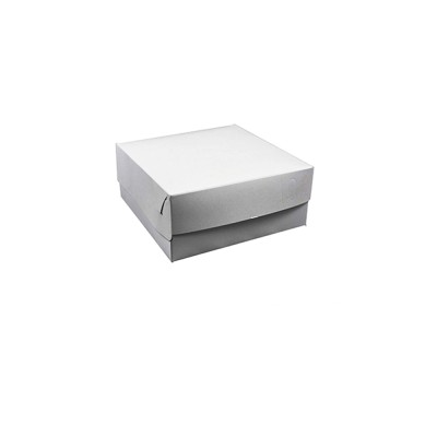 Κουτί ζαχαροπλαστικής με επίστρωση αλουμινίου χρώματος λευκό Νο6 διαστάσεων 19x16x8hcm