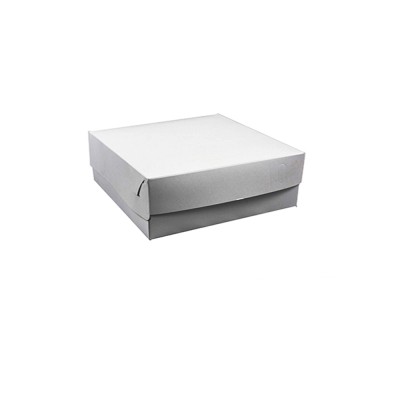 Κουτί ζαχαροπλαστικής με επίστρωση αλουμινίου χρώματος λευκό Νο8 διαστάσεων 20x20x8hcm