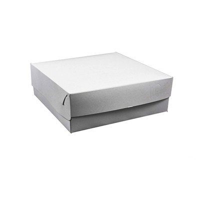 Κουτί ζαχαροπλαστικής με επίστρωση αλουμινίου χρώματος λευκό Νο30 διαστάσεων 30x30x10hcm