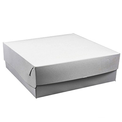 Κουτί ζαχαροπλαστικής με επίστρωση αλουμινίου χρώματος λευκό διαστάσεων 30x40x12hcm
