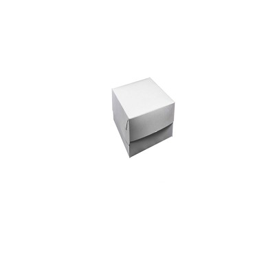 Κουτί ζαχαροπλαστικής με επίστρωση αλουμινίου χρώματος λευκό Νο2 διαστάσεων 10x13x7hcm