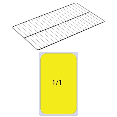 Σχάρα INOX χωρητικότητας GN1/1 53x32.5cm (1/φ6mm+20/φ2mm) Matfer