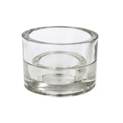 Διακριτική γυάλινη βάση ρεσώ στρογγυλή διαστάσεων 4,9x3,6cm Uniglass