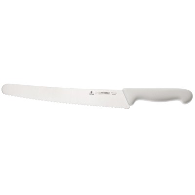 Μαχαίρι γενικής χρήσης διαστάσεων 25cm με οδοντωτή λάμα GIESSER και λευκή λαβή Matfer