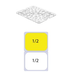 Σχάρα στραγγίσματος PC για δοχεία τροφίμων χωρητικότητας GN1/2 (265 x 325mm)