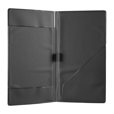 Θήκη λογαριασμού PVC 12x22cm σειρά RISTO σε μαύρο χρώμα με 2 τσέπες DAG Italy