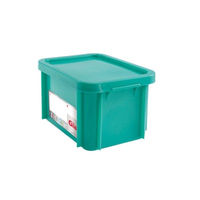 Δοχείο αποθήκευσης με καπάκι HACCP πράσινο 15Lt (40x30x23.5cm) θερμοκρασία -40/+90°C Gilac