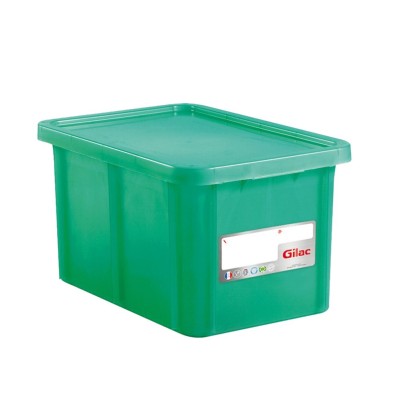 Δοχείο αποθήκευσης HACCP με καπάκι σε πράσινο χρώμα 55Lt (60x40x33cm) -40/+90°C Gilac