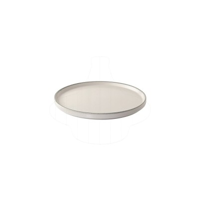 Πιάτο πορσελάνης με κάθετο γείσο άσπρο διαστάσεων φ20xΥ1.6cm σειρά Nuage InSitu
