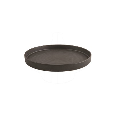 Πιάτο πορσελάνης με κάθετο γείσο μαύρο διαστάσεων φ25xΥ2.5cm σειρά Orbital InSitu