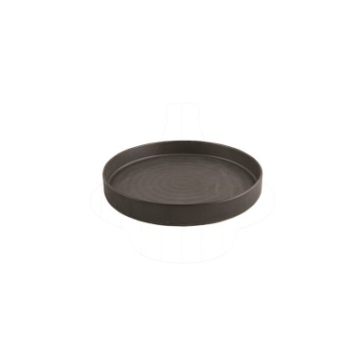 Πιάτο πορσελάνης με κάθετο γείσο σε μαύρο διαστάσεων φ19xΥ2.7cm σειρά Orbital InSitu