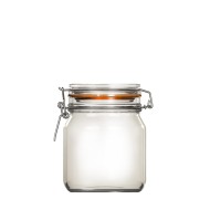 Δοχείο ECON 750 ml με γυάλινο καπάκι και λάστιχο φ13.4 x 14.3cm Uniglass