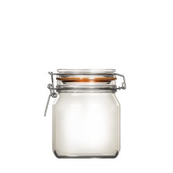 Δοχείο ECON 750 ml με γυάλινο καπάκι και λάστιχο φ13.4 x 14.3cm Uniglass