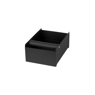 Κουτί υπολλειμάτων καφέ INOX σε μαύρο χρώμ μικρό 20x15x9cm Ελληνικής κατασκευής