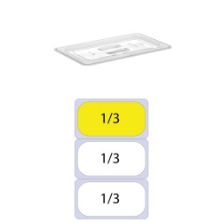Καπάκι PC για δοχεία τροφίμων GN1/3 (176 x 325mm)