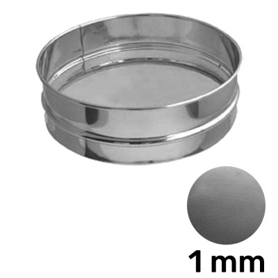 Κόσκινο INOX 18/10 σε στρογγυλό σχήμα φ30x8cm ψιλή σίτα 1mm (αλεύρι)
