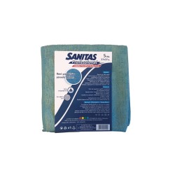 Πακέτο 5 τμχ πανιά μικροινών (microfiber) μπλε χρώμα SANITAS PRO