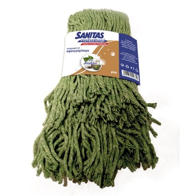 Σφουγγαρίστρα επαγγελματική με νήμα Cotton Plus σε πράσινο χρώμα SANITAS PRO