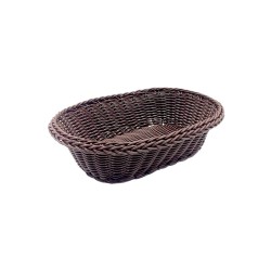 Ψωμιέρα/καλάθι Rattan σε οβάλ σχήμα 26x20cm καφέ σκούρο Ψωμιέρα/καλάθι Rattan σε οβάλ σχήμα 26x20cm καφέ σκούρο