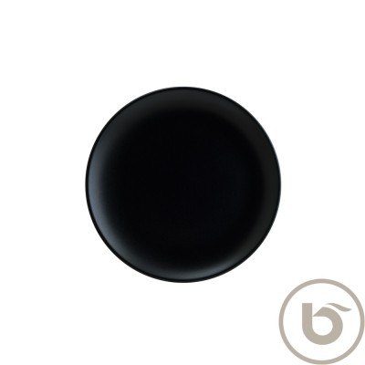 Πιάτο ρηχό πορσελάνης διαμέτρου 21cm Notte Black BONNA
