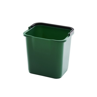 Πλαστικός κουβάς με χερούλι χωρητικότητας 4.7lt 21.3x17.7x21.5cm στοιβαζόμενος σε πράσινο χρώμα Trust