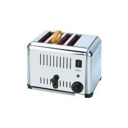 Επαγγελματική φρυγανιέρα-τοστιέρα 4 θέσεων 1800W ανοξείδωτη KARAMCO