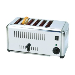 Επαγγελματική φρυγανιέρα-τοστιέρα 6 θέσεων 2500W ανοξείδωτη KARAMCO