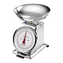 Μηχανική ζυγαριά INOX 18/10 με μπωλ φ20.5xυ4cm έως 10kg ακρίβεια:50gr της Lacor
