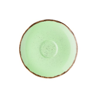 Πιατάκι πορσελάνης για φλυτζάνι 100ml πράσινο ανοιχτό χρώμα σειρά 360 LUKANDA
