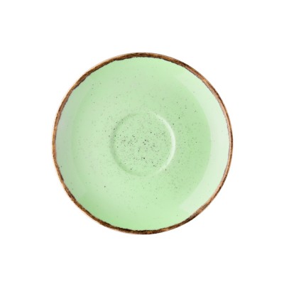 Πιατάκι σε ανοιχτό πράσινο χρώμα από πορσελάνη για φλυτζάνι 220ml σειρά 360 LUKANDA