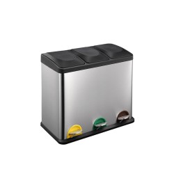 Κάδος ανακύκλωσης τριπλός διαστάσεων 53x45x29cm με pedal