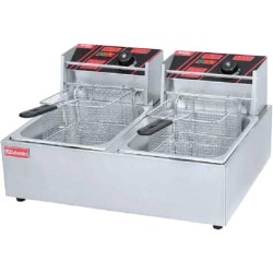 Φριτέζα δύο δοχείων χωρητικότητας 2x8lt και ισχύς 2x2800W διαστάσεων 57x45x36cm KARAMCO