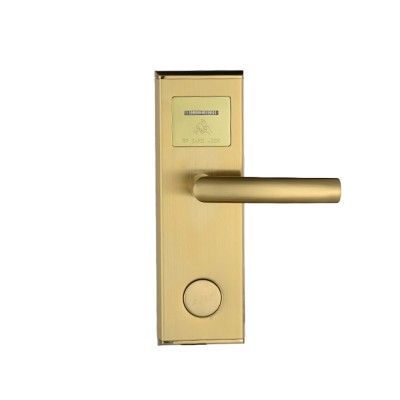 Ηλεκτρονική κλειδαριά για κάρτες RF σε χρώμα χρυσό για άνοιγμα από δεξιά