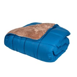 Κουβερτοπάπλωμα υπέρδιπλο διάστασης 220x240cm σε χρώμα Blue–Beige