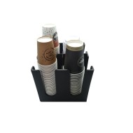 Θήκη για ποτήρια COLORATO πλαστική σε μαύρο χρώμα 4 θέσεων Θήκη για ποτήρια COLORATO πλαστική σε μαύρο χρώμα 4 θέσεων