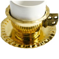 Φλυτζάνι του ελληνικού καφέ πορσελάνινο No 2 σετ με ορειχάλκινη βάση-πιατάκι Φλυτζάνι του ελληνικού καφέ πορσελάνινο No 2 σετ με ορειχάλκινη βάση-πιατάκι