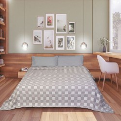 Κουβέρτα βαμβακερή εμπριμέ Check διαστάσεων 160x240cm