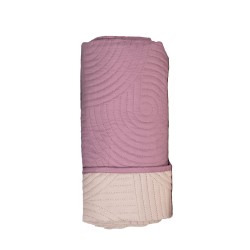 Κουβερλί ultrasonic Ala 100% microfiber χρώματος Rotten apple-beige διαστάσεων 160x220cm