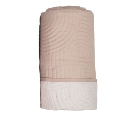 Κουβερλί ultrasonic Ala 100% microfiber χρώματος Beige-Natural διαστάσεων 160x220cm