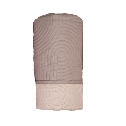 Κουβερλί ultrasonic Ala 100% microfiber χρώματος Moca-Beige διαστάσεων 160x220cm