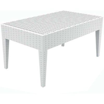 Τραπέζι Μiami white τραπεζι 92x53x45εκ. κατάλληλο για εσωτερική και εξωτερική χρήση από πολυπροπυλένιο με ενίσχυση