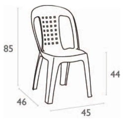 Πλαστική καρεκλα εξωτερικής χρήσης σε λευκό χρώμα σειρά Estella της Siesta